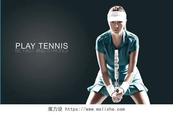 美丽的女孩网球运动员